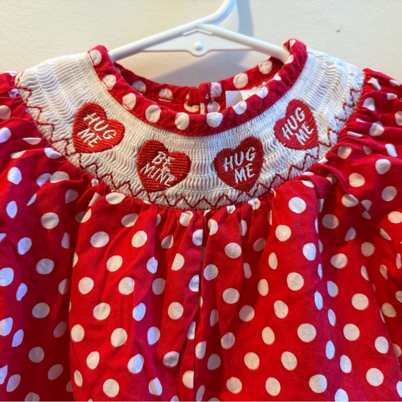 Smocked Valentines Romper - Picture 7 of 10